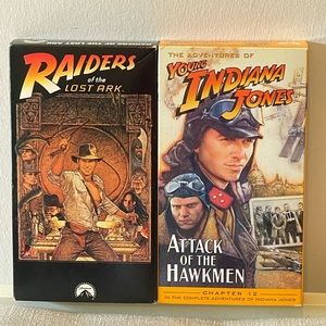 2 VHS - Raiders of the Lost Ark & Young Indiana Jones: Attack of the Hawkmen